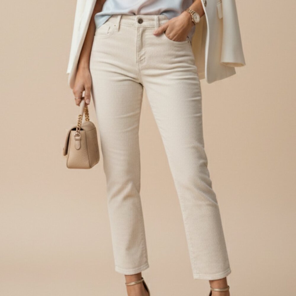 L’AGENCE Oriana High Rise Straight Corduroy Pants 24